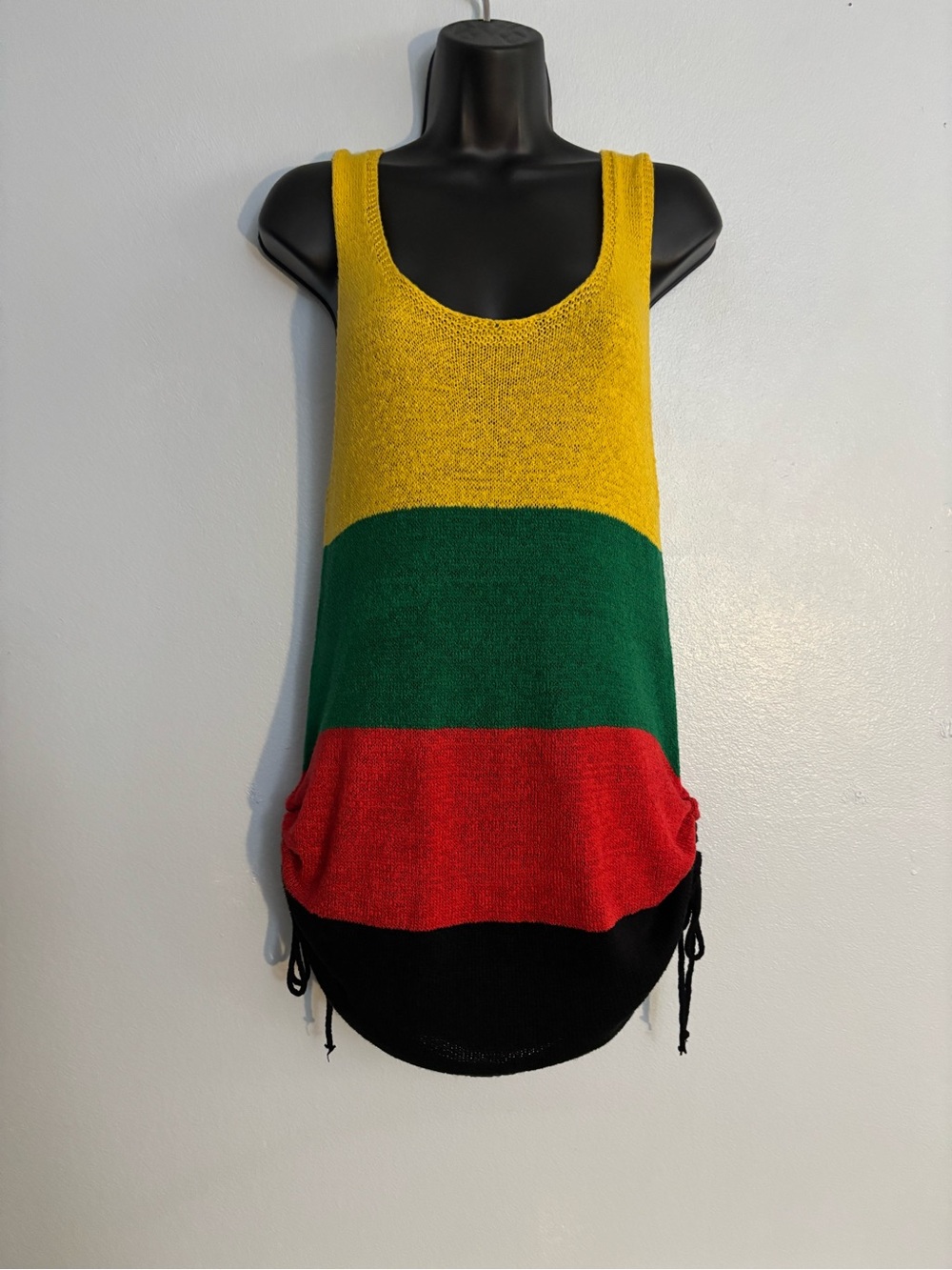Reggae inspired mini dress in Yellow, Green, Red & Black